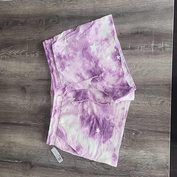 NEW! WILDFOX Tie Dye Stars Matching Sweatshirt & Shorts Set Purple White XXL - Picture 4 of 14